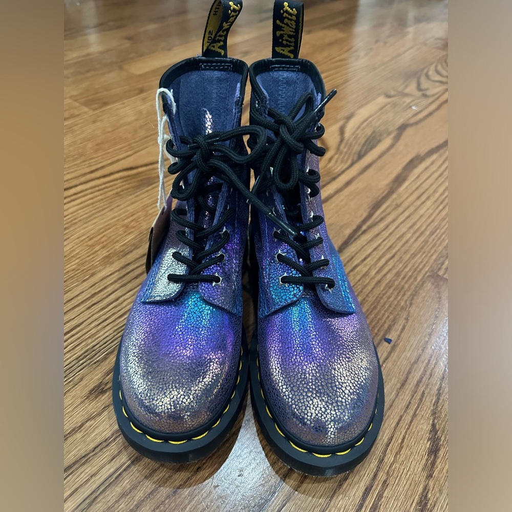 Dr Martens, Rainbow Ray Suede Lace Up Boots